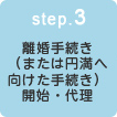 step.3 離婚手続き（または円満へ向けた手続き）開始・代理